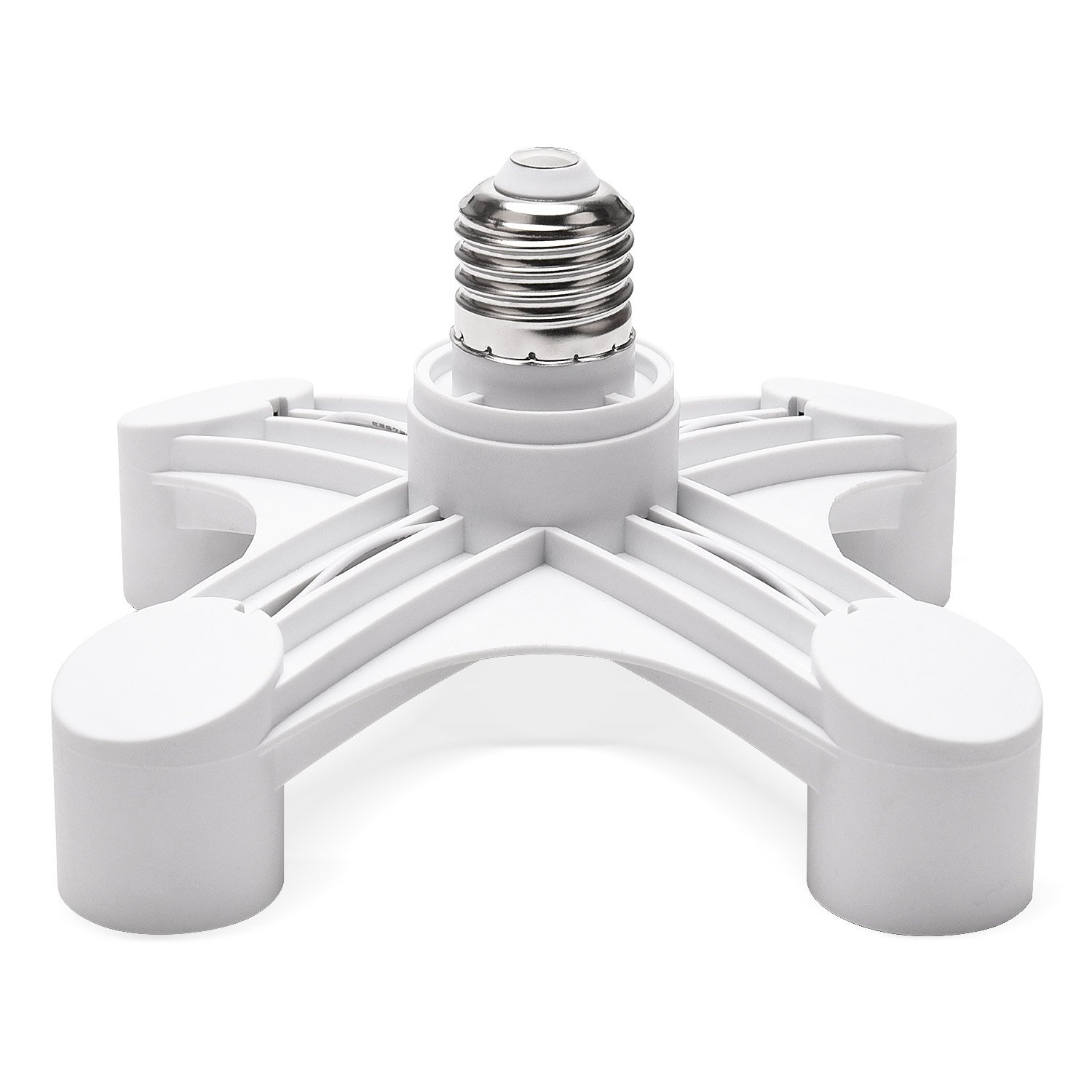 4 in 1 Light Socket Splitter JACKYLED E26 E27 Adapter Converter 4 way