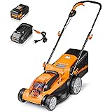 LawnMaster CLMF4015K Cordless 15-Inch Brushless Lawn Mower 40V Max Lithium-Ion with 4.0Ah Battery &Fast Charger