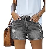 StunShow Women's Denim Shorts Mid Waist Jean Short
