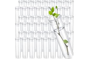 Hushee 100 Pcs 60ml 4.33 Inch Floral Tubes for Milkweed Large Flowers Water Tubes for Milkweed Cuttings Flower Floral Arrangements Butterfly Habitat