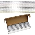 Aynaxcol 100 Pack Metal Twin Loop Binding Wire Coils, 32-Loop, 3/8" Mixing Color Double Loop Wire Binding Rings Wire, 3:1 Pit