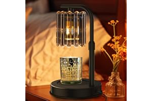 aodovoz Candle Warmer Lamp with 2 Bulbs, Candle Lamp Warmer with Timer & Dimmer Adjustable Height, Modern Glass Electric Candle Warmer Lamp - for House Home Bedroom Decor, for Scented Wax, Metal Base