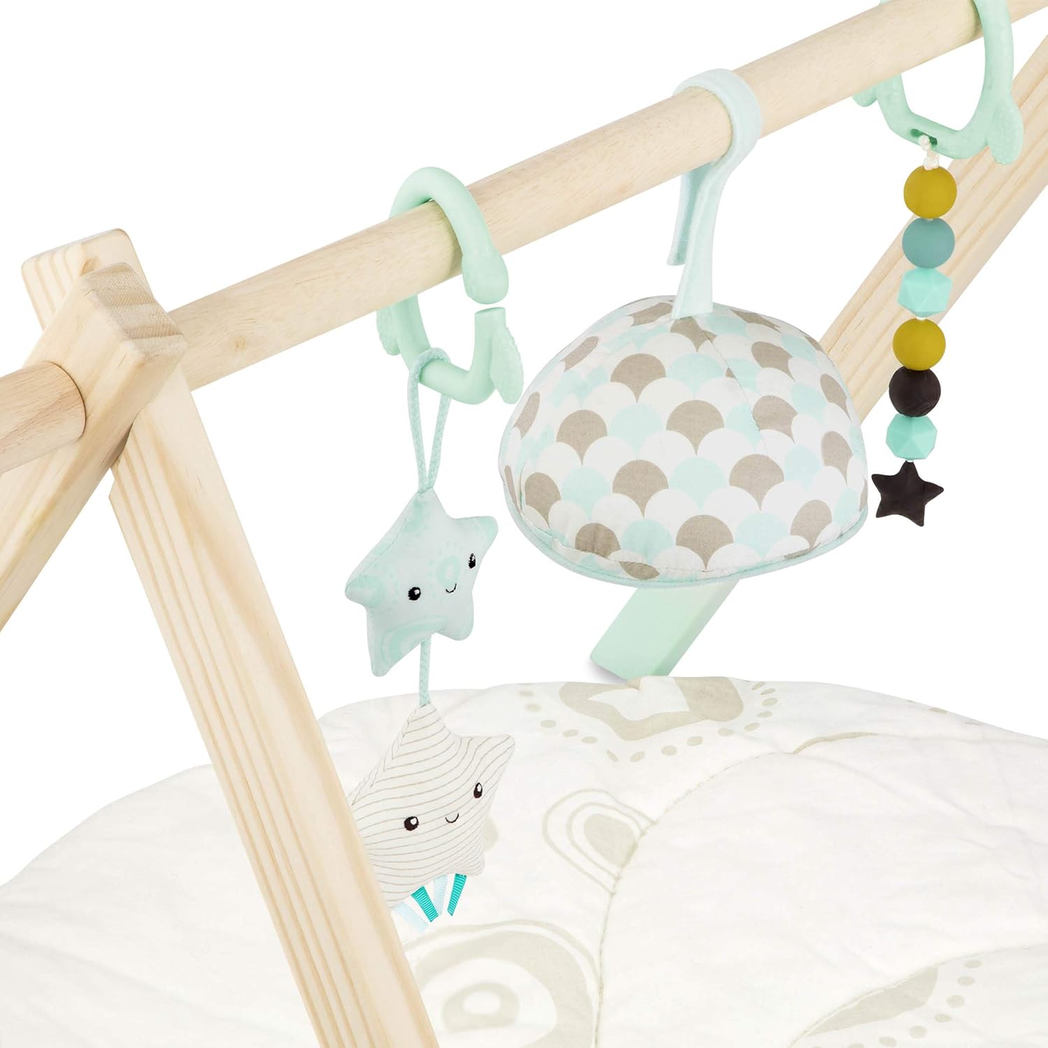 b toys wooden baby play gym