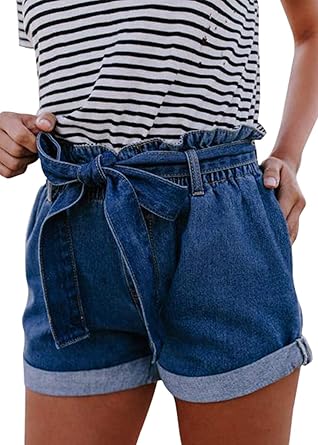 womens denim walking shorts