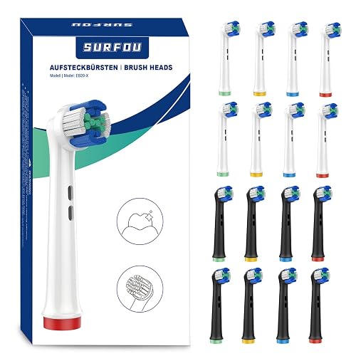 16 Pack Toothbrush Head, Compatible with Electric Brush Heads Oral B, Replacement Toothbrushes Brushes, Electrical Brushheads Oralb Flossclean Replacements Oralbtoothbrush