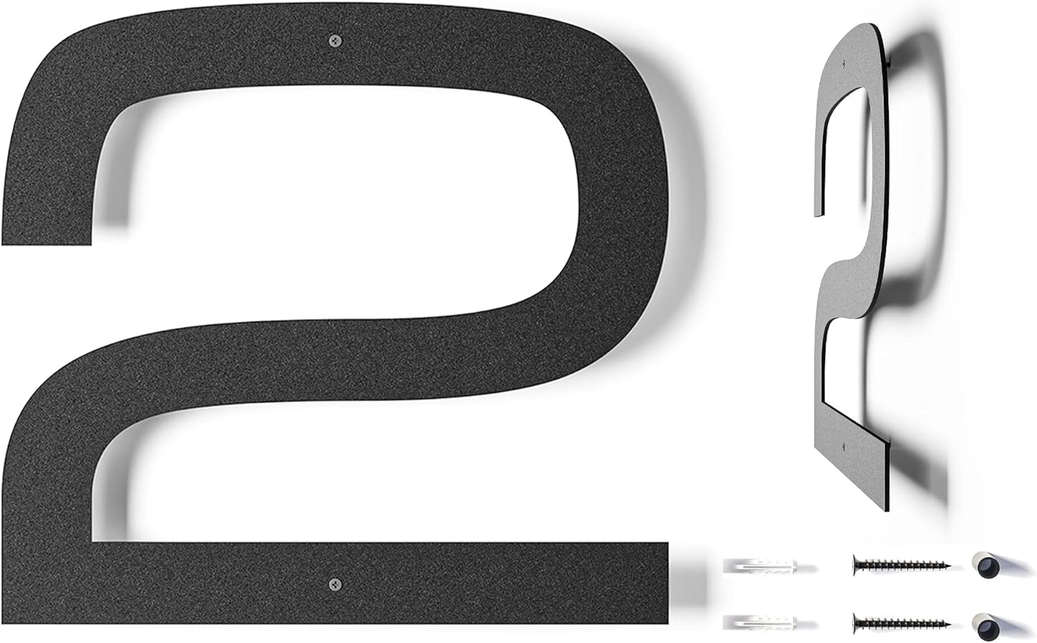 Address Signs - 6 Inch Modern Floating House Numbers | Large Metal House Numbers for Outdoors | Black Coated Rust-Proof Home Address Numbers