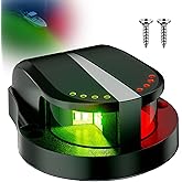 AMBIPASION Boat Navigation Lights Red and Green, Bow Lights for Boats LED IP67 Waterproof, Boat Light Marine Running Light for Small Boats