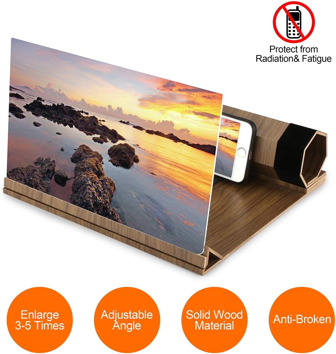 Lupa De Pantalla Para Móvil 16" Plegable - Lente Fresnel 3D, Amplía Hasta 4x, Compatible Con Todos Los Smartphones