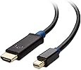 Cable Matters Mini DisplayPort 1.2 (Thunderbolt&trade; 2 Port Compatible) to HDTV Cable Supporting 4K in Black 15 Feet