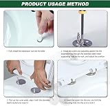 SenZee Toilet Seat Fittings 8 Pcs Universal Hinges Screws Nuts Black White view 6