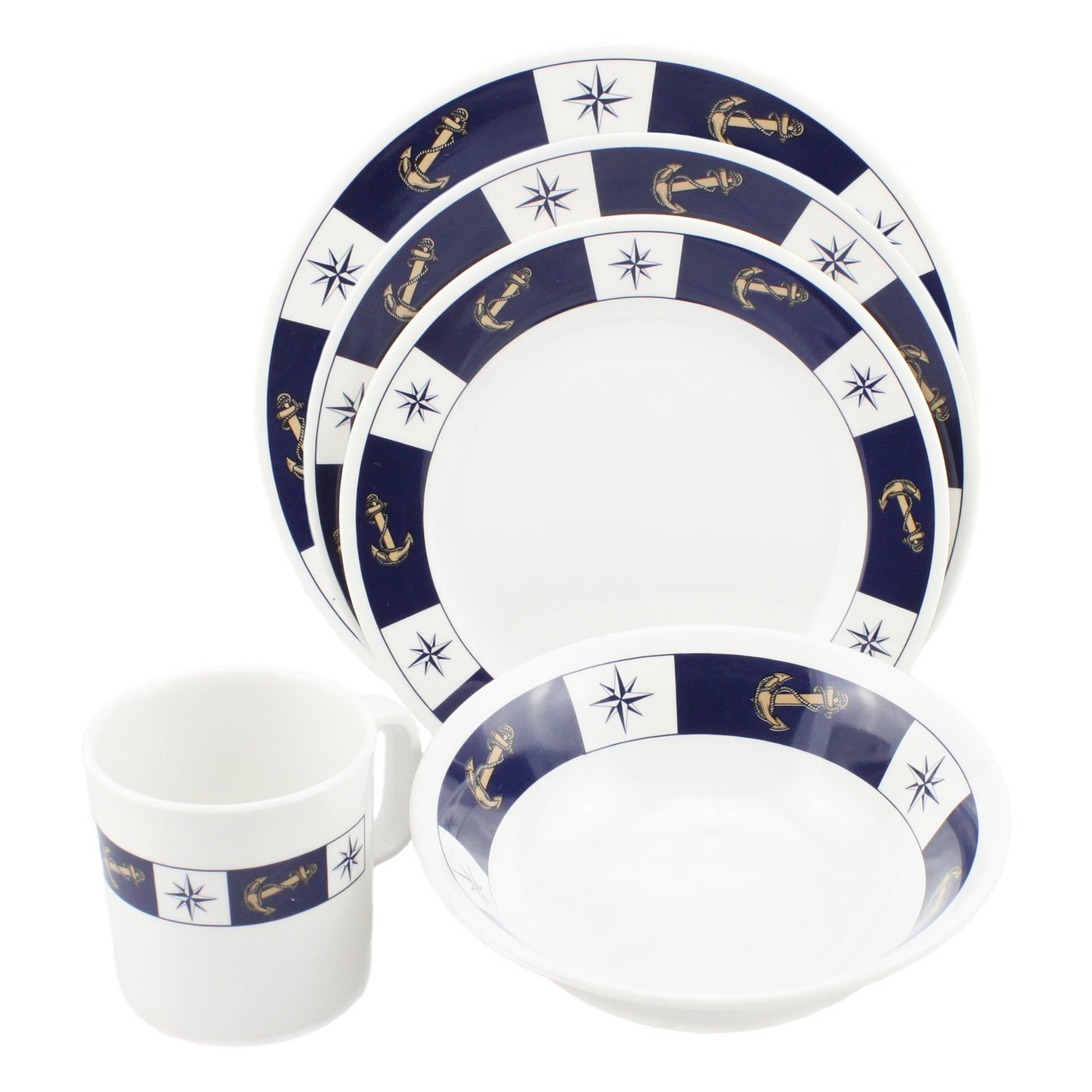 Norestar Melamine Galleyware Boat Dish Set (20Piece) Amazon.co.uk