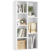 VASAGLE Bookshelf, 7 Cubes Storage Organizer, 19.7 x 9.4 x 41.7 Inches | Storage Shelf, for Living Room, Home Office, Dining Room, Cloud White, CUSTOS Collection ULBC27WT