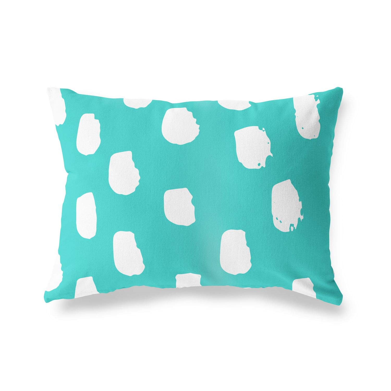 Bonamaison Decorative Cushion Cover Turquoise & White, Throw Pillow Covers, Home Decorative Pillowcases for Livingroom, Sofa, Bedroom, Size: 35x50 Cm - Designed and Manufactured in Turkey