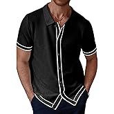 Zaitun Men's Lightweight Button-Down Shirt Summer Casual Shirt Relaxed Fit Wrinkle Resistant Top