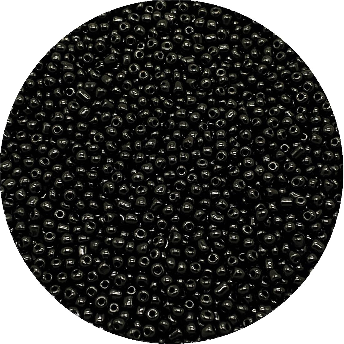 Gkelaly 5000Pcs Black Glass Seed Beads Bulk for Jewellery Making, 3mm Small Pony Beads for Bracelet Necklace Earring Making & Crafting — image 1