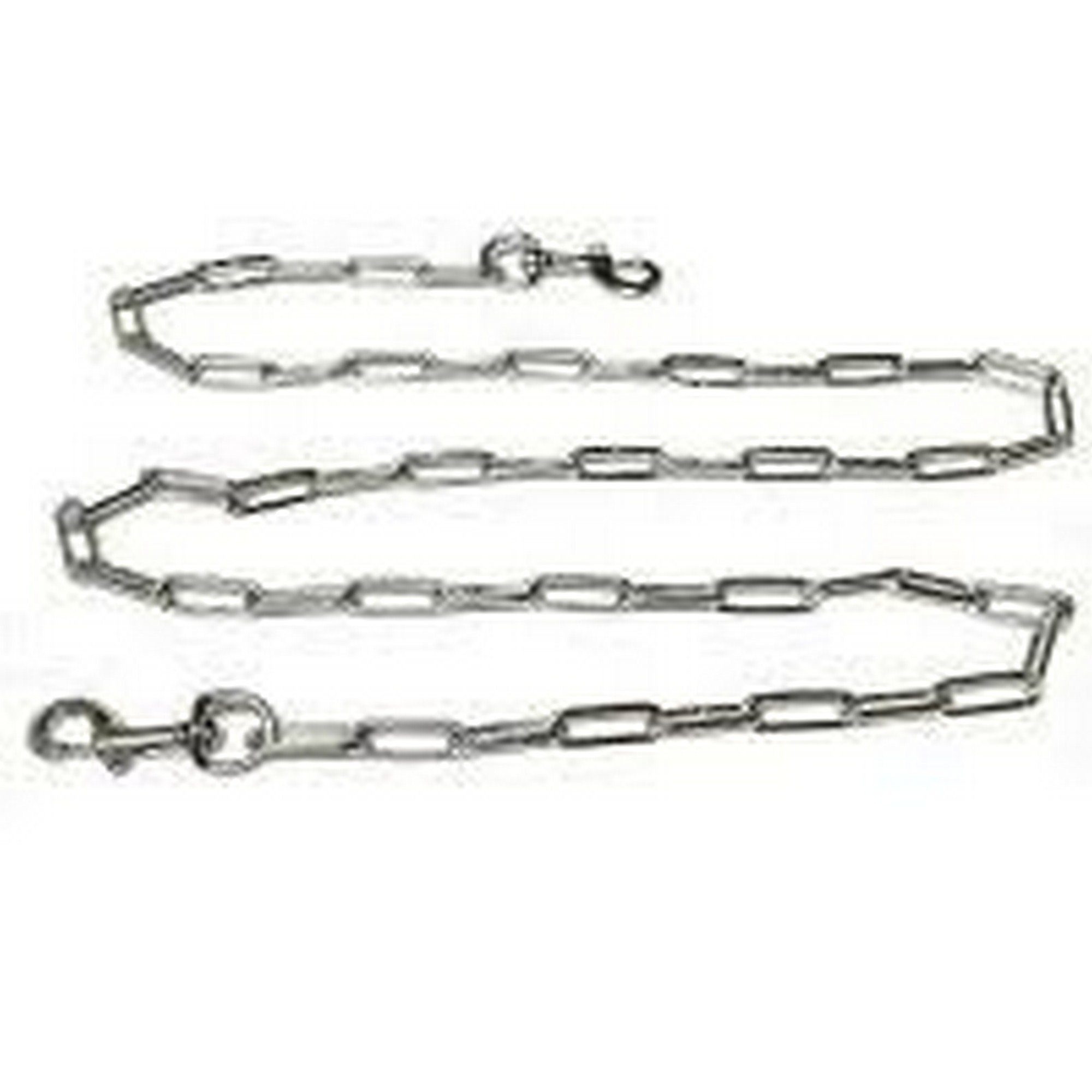 Ancol Heritage Heavy Kennel Chain - Silver Steel Durable Dog Tether with Heavy Duty Trigger Hooks - Secure Kennel or Garden Use - 225cm