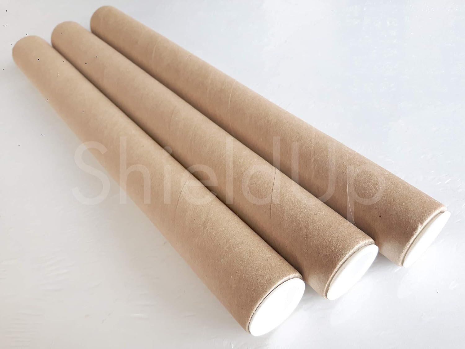 3 x ShieldUp Strong Cardboard Postal Tubes 25mm Diameter by 300mm