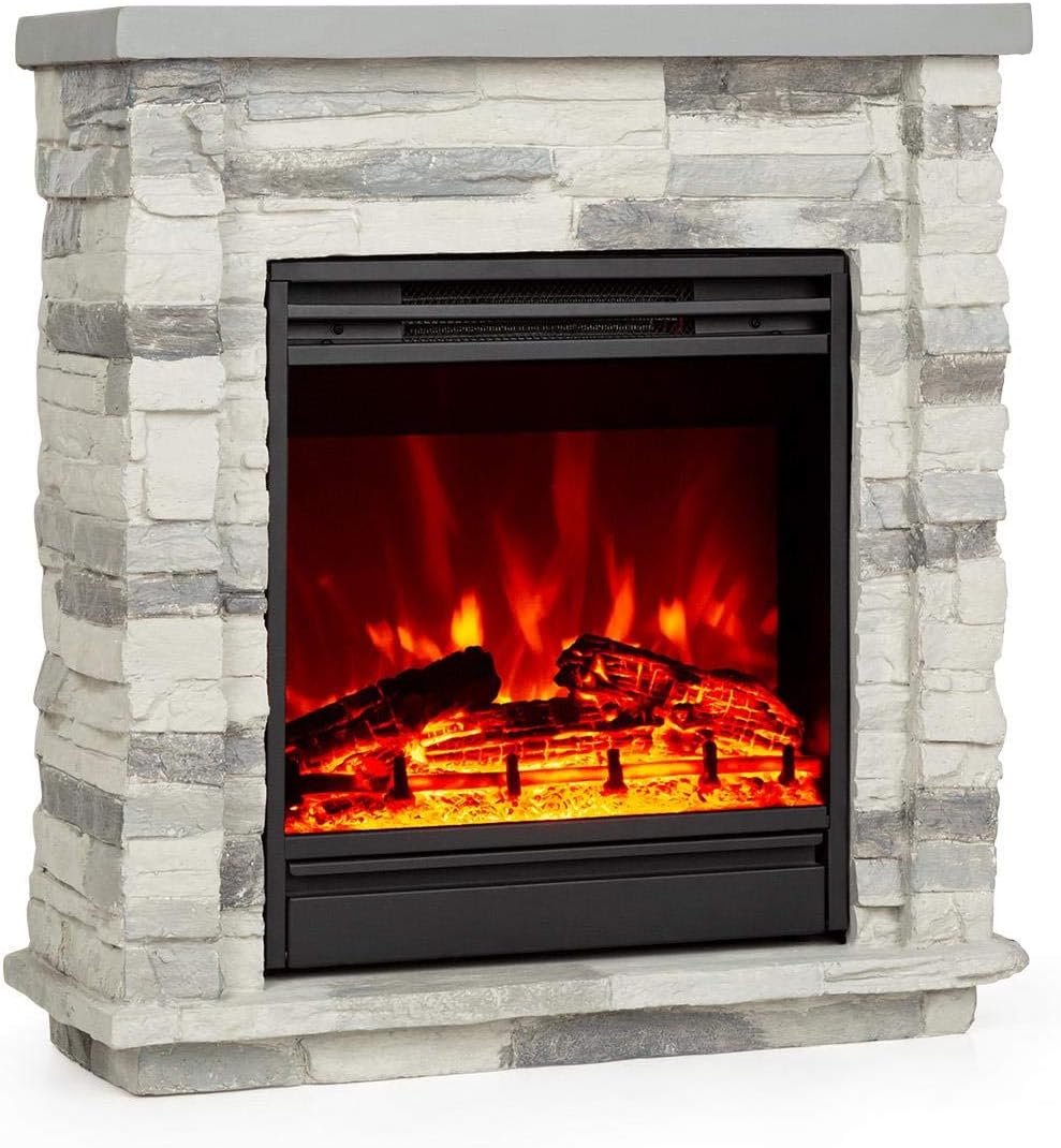 Klarstein Lienz Electric Fireplace with LED Flame Effect 1800 W, 2