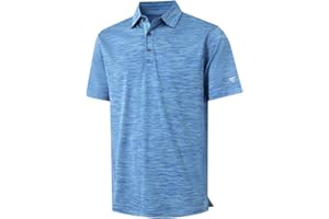 M MAELREG Golf Shirts for Men Dry Fit Short Sleeve Casual Performance Moisture Wicking Heather Pique Collared Polo Shirts