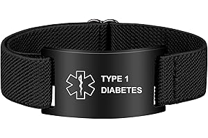 PMORMYY Medical Alert Bracelet for Women Men, Adjustable Medical Alert ID Wristband for Diabetic D.N.R Pacemaker Epilepsy