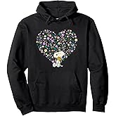 Peanuts Snoopy & Woodstock Hug Floral Heart Pullover Hoodie