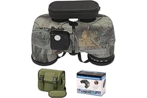 FETCHFALCON Fetch Falcon10x50 Marine Military Nitrogen Filled IPX7 BAK4 FMC Binoculars (Third Generation,High Power Compact) for Travel Sightseeing,Bird Watching and Outdoor Sports (Camo Maple Leaf Compass)