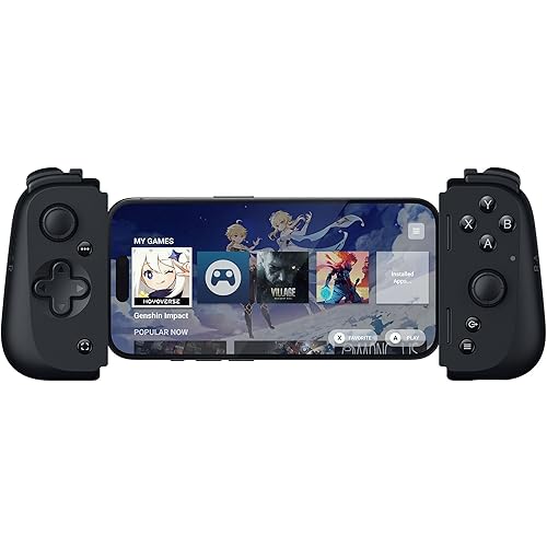 Razer Kishi V2 Gaming Controller for Android & iPhone 15 Series (USB C): Console Quality Controls - Stream PC, Xbox, PlayStation Games on Phone, Mobile - Passthrough Charging - Virtual Controller Mode