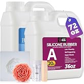 LET'S RESIN Silicone Mold Making Kit 72oz, 20A Non-Toxic Silicone Rubber | Platinum Translucent Silicone for Mold Maker, Beginners, Ideal Liquid Silicone for Casting Resin, 3D Molds, 1:1 Mixing