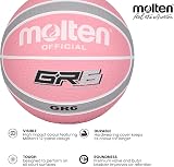 Molten BGR6-WPS Premium Rubber Basketball Size 6 Pink Grey Indoor/Outdoor view 3