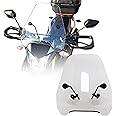 ECOTRIC Universal 15” Height Clear Motorcycle Windshield Windscreen Compatible With Harley Davidson Sportster Dyna Glide Softail Suzuki