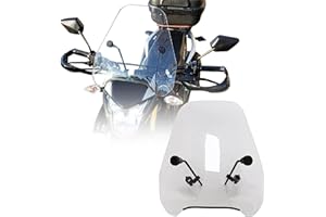 ECOTRIC Universal 16 3/4” Width x15” Height Clear Motorcycle Windshield Windscreen Compatible With Harley Davidson Sportster 