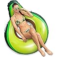 Floatey Avocado Pool Float - XtraLarge 37 Inches, Pool Floats Adult | Avocado Inflatable Float with Backrest | River Tubes for Floating | Pool Floaties for Adults | Floaty for Adult
