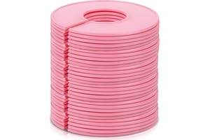 Sukh Closet Dividers 30pcs - Plastic Clothes Organizer Shelf Tags Labels for Clothing Rack Wardrobe Store Warehouse Nursery Must Haves Boutique Supplies Sturdy Durable Flexible No Burrs (Pink)