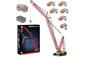Mould King 17015 Crawler Crane High-up 210cm LR-13000 Caterpillar Crane,APP Dual Remote Control Building Blocks Bricks,4318 Parts with 6 Engines Truck Rope Crane Building Set