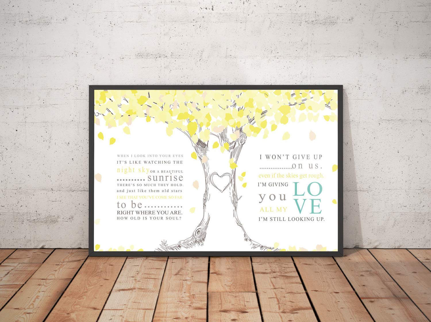 Amazon Com Trendora Decor I Won T Give Up Song Lyrics Landscape