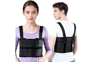 WONDSIGHIN Rib Injury Chest Binder Brace for Cracked Ribs - Rib Support Brace for Women and Men, Rib Cage Support Belts Chest Compression Wrap for Bruised, Fractured or Dislocated Ribs Protection, Compression Wrap and Chest Support (Medium (Fits 40"-46"))