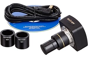 Amscope MU1000 10MP Still and Live Image Microscope Digital Camera and Editing, Measuring Software, Compatible with Windows X