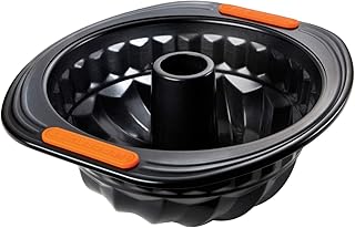 Le Creuset Antihaft Gugelhupfform, Ø 22 cm, PFOA-frei, Sauerteigbeständig, Aus Karbonstahl gefertigt, Anthrazit/Orange