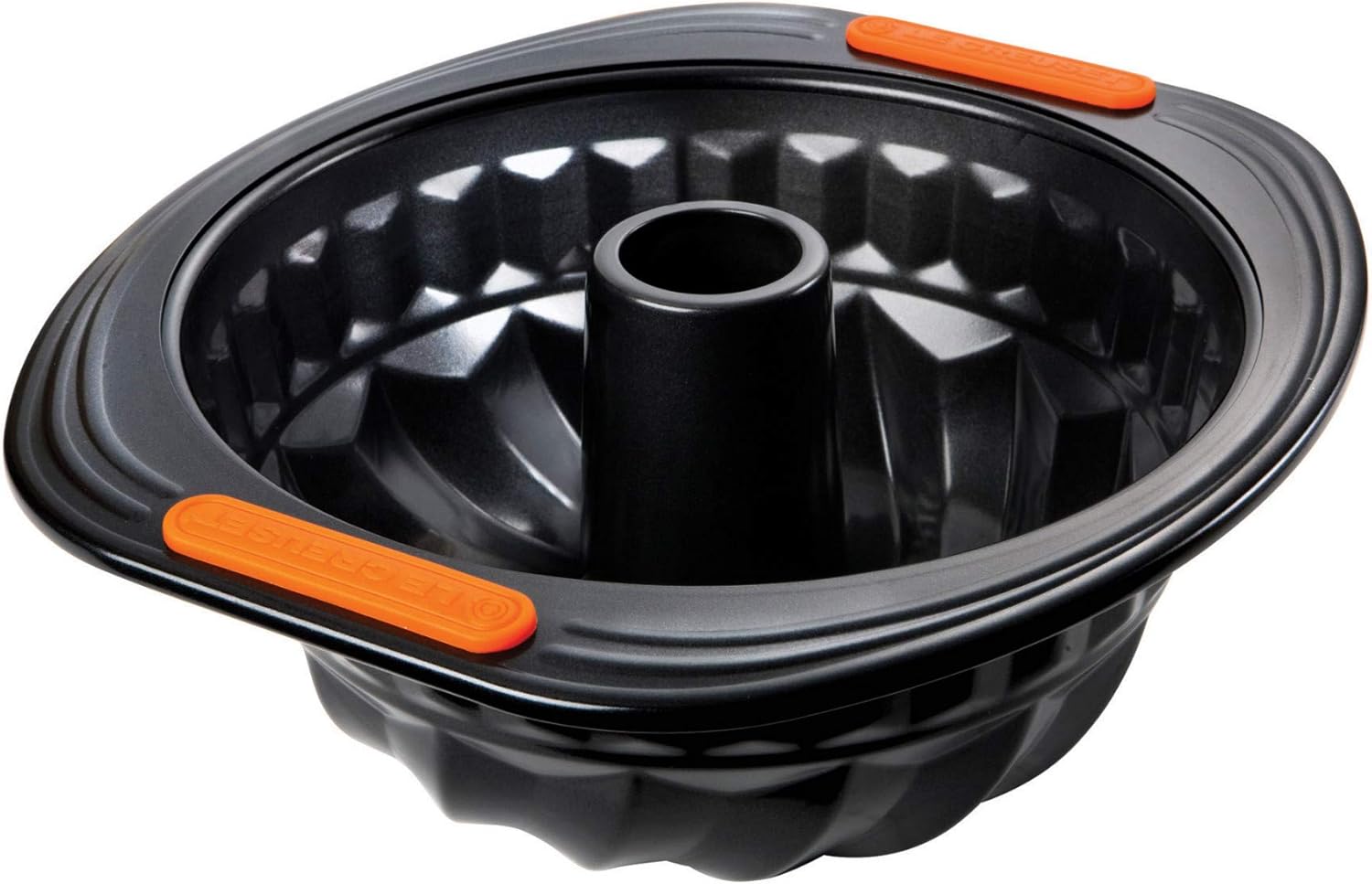 Le Creuset Antihaft Gugelhupfform, Ø 22 cm, PFOA-frei, Sauerteigbeständig, Aus Karbonstahl gefertigt, Anthrazit/Orange