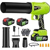 Mini Handheld Leaf Blower Cordless with 2×4.0Ah Battery and Charger,500,000 RPM,Extended Nozzle, Lightweight Small Turbo Jet Blower for Patio,Lawn,Yard,Snow Leaves and Dust Car Dryer 001