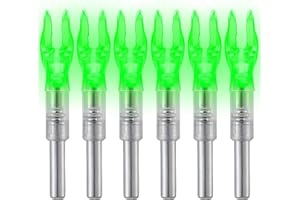 KEAUP 12-Pack or 6-Pack S Lighted Nocks for Arrows .244/6.2mm Lighted Arrow Nocks for Archery Hunting, Screwdriver Included