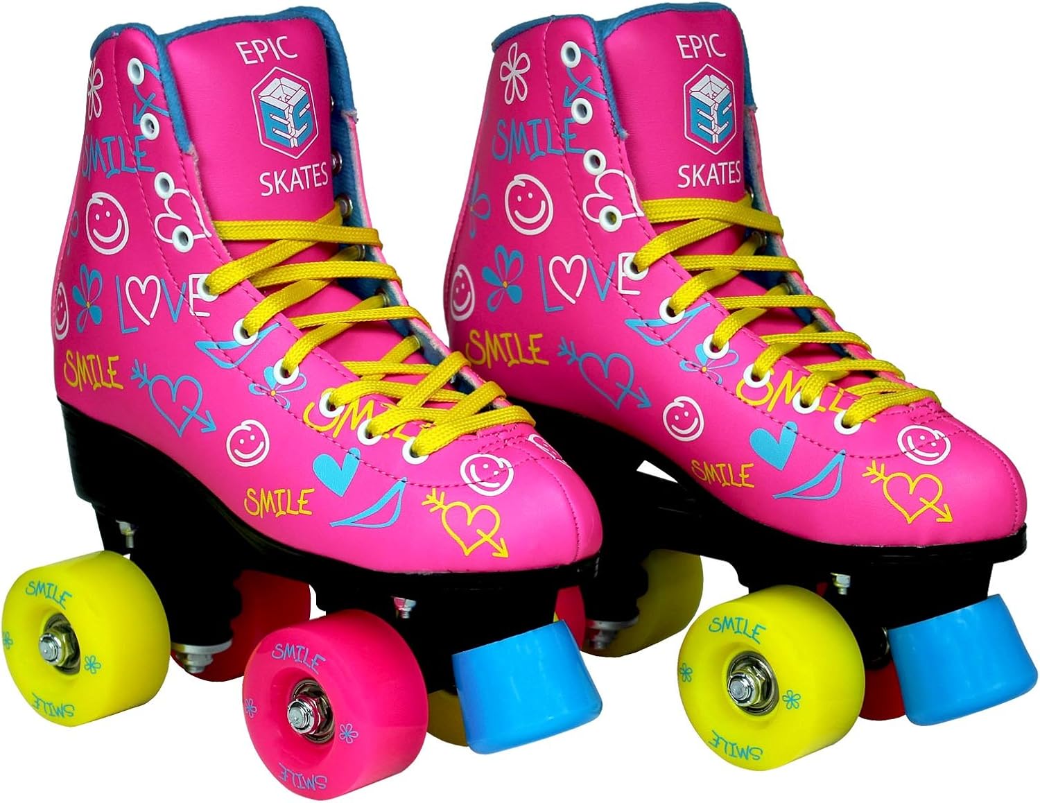 Epic Skates Epic Blush Indoor/Outdoor Fashion HighTop Quad Roller