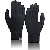 TRENDOUX 100% Merino Wool Gloves for Women Men - Winter Touchscreen Thermal Warm Gloves for Driving Running Texting Gift