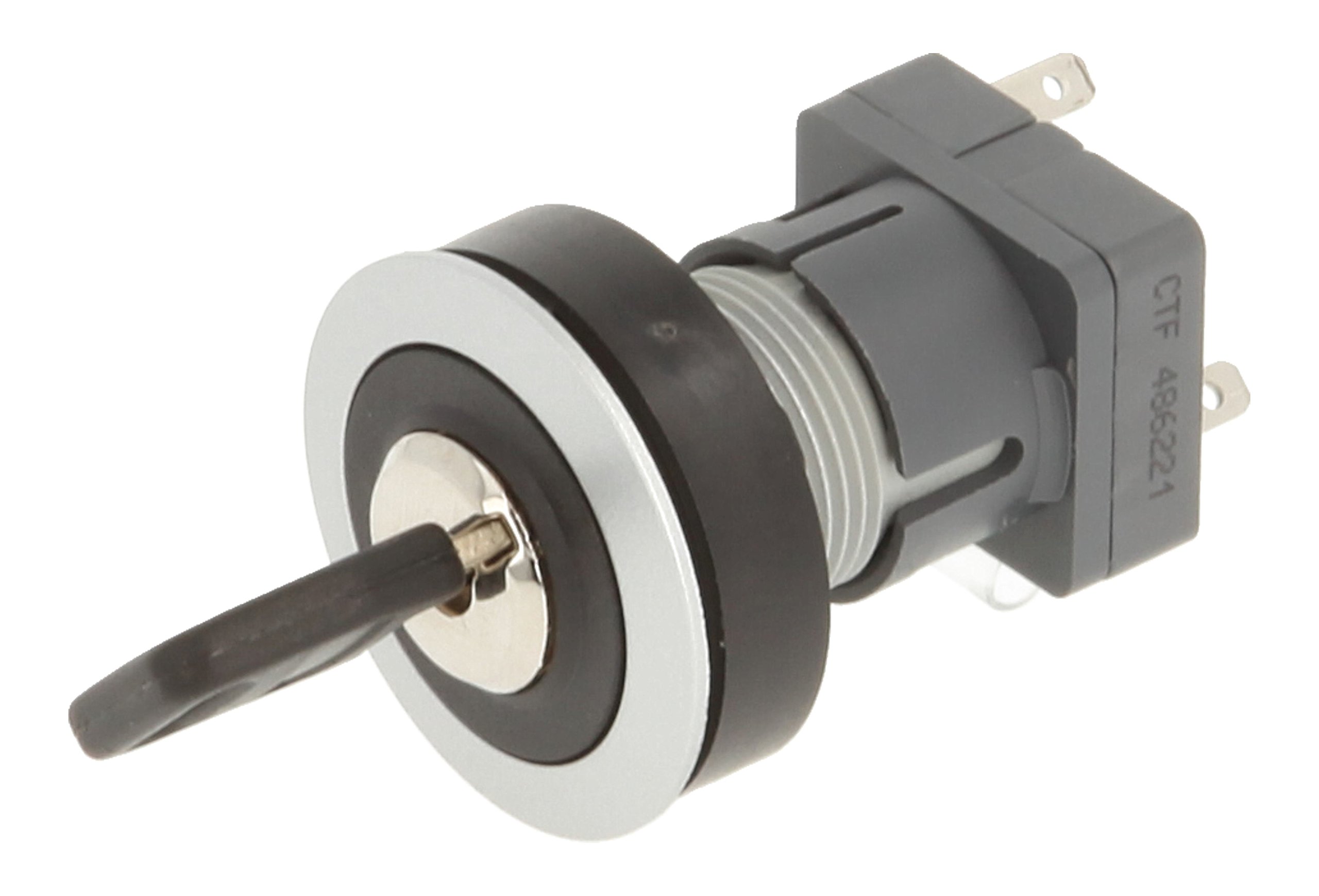 Schlegel 23.001.441 Key Switch Silver-Coloured, Locking, 2 Positions 11-13 o'clock, Push Contact Sensor 1 Changer