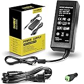 12V 5A Power Supply, AC 120V to DC12V 5.5x2.1mm Jack Converter, 12 Volt LED Driver 60W Adapter Transformer for Strip Lights, 