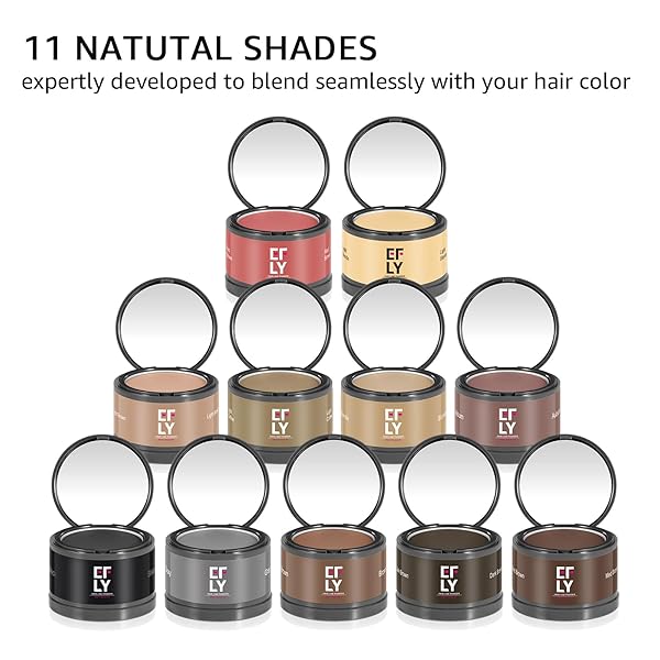 ROOT TOUCH UP HAIR COLOR POWDER FOR CONCEALING HAIR LOSS AND THINNING, GRAY HAIR SHADOW POWDER ROOT COVER UP HAIRLINE POWDER FOR WOMEN MEN EYEBROWS, BEARD LINE (BLONDE, 0.14 OUNCE)