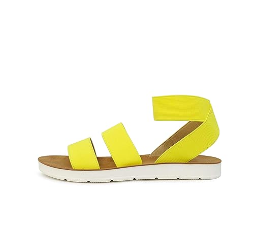 neon yellow gladiator sandals