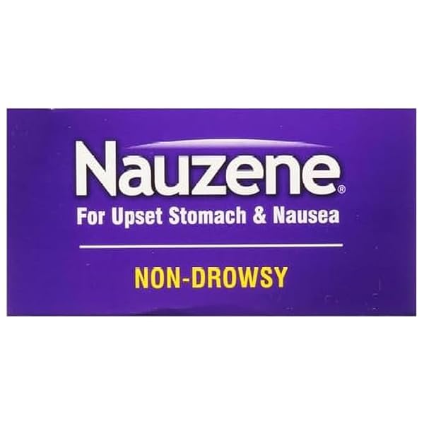 NAUZENE NON-DROWSY UPSET STOMACH & NAUSEA RELIEF CHEWABLE TABLETS – FAST-ACTING RELIEF IN 4 MINUTES – DOCTOR RECOMMENDED – WILD CHERRY FLAVOR, 42 CT