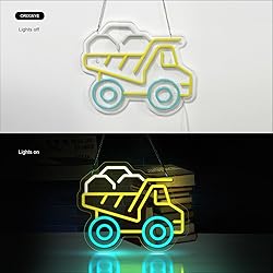 Engineering Vehicle Neon Sign for Wall Decor Tip