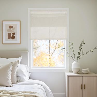 Store Romain Sur Mesure En Coton Gris Clair - Largeur Max 50 Cm X 210 Cm De Chute